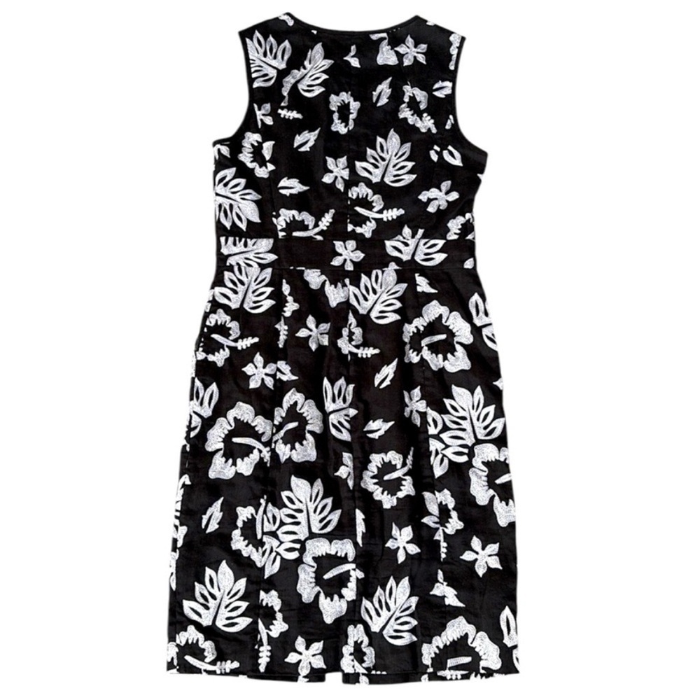 EUC Lafayette 148 Linen Floral Embroidered Zip Front Sivless Dress Size 4 $998